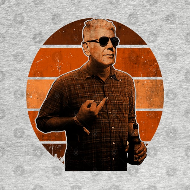 Anthony Bourdain // Middle Finger // Retro by Niko Neon